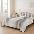 thumbnail image 2 of Twin Quilt Set 68''x86'', Beige Gray Lightweight Summer Bedspread Coverlet Set with 2 Pillow Shams, Abstract Grunge Mottled Neutral Texture Breathable All Season Quilt Bedding for Dorm/Bedroom, 2 of 9