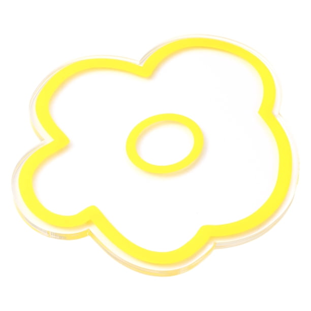 AURARMLET 1Ud Posavasos De Acrílico Amarillo Con Aislamiento Térmico En Forma De Flor Para Hogar