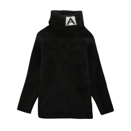 

Kids Sweaters for Boys Girls Spring Crewneck Long Sleeve Knitwear Unisex Solid Thermal Knitting Tops Sweater
