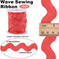thumbnail image 2 of Cinta decorativa GORGECRAFT Red Rick Rack, 3,4 cm, 9,1 m, 2 of 5