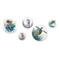 thumbnail image 2 of Designart "Colorful Deepsea Jellyfish III" Animal Fish Metal Wall Art Set of 5 Piece, 2 of 5