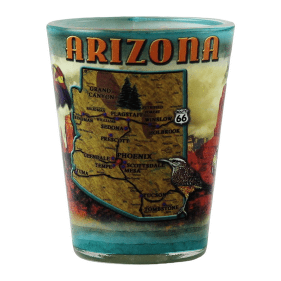 Arizona Colorful Collage Shot Glass rtp
