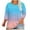 Pink, variant on Plus Size Tops for Women 3/4 Length Sleeve Tunic Shirts Loose Casual Summer Work Blouses