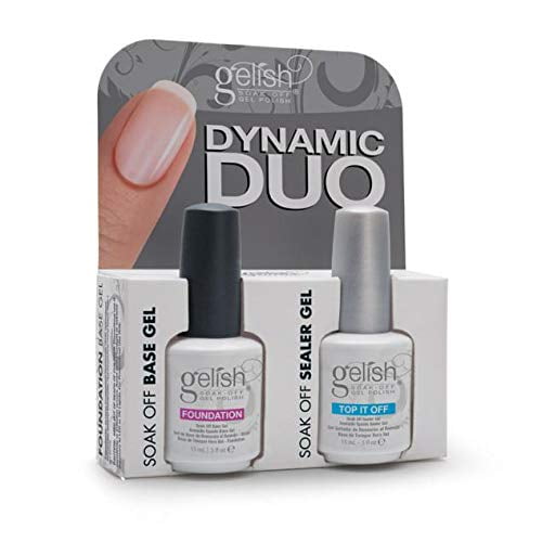 Gelish Gelish dynamic duo soak off gel nail polish foundation base and top sealer, 1 count