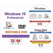 Computer Werx Windows 10 Professional, 32/64 Bit (PC Disc) 1 User