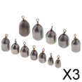 thumbnail image 1 of Colaxi 3x12pcs Fishing Sinker Iron Weights Bass Casting Sinker Tackle 6 Mixed Sizes, 1 of 7
