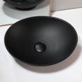 thumbnail image 3 of 16" Black Stone Resin Vessel Sink With Drain Bathroom Above Counter Oval Sink Bowl Modern For Bathroom Sink$$Tools & Hardware Other, 3 of 9