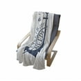 thumbnail image 4 of Anchor Soft Flannel Fleece Throw Blanket, Hand Drawn Everybody Needs Vitamin Sea Words Monochrome Fish Silhouette, Cozy Plush for Indoor and Outdoor Use, 60" x 80", Dark Blue and White, by Ambesonne, 4 of 6
