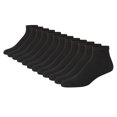 thumbnail image 1 of Medias Hanes Double Tough Tobilleras Paquete de 12 Negro Talle 6-12 US, 1 of 7