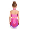 thumbnail image 3 of YiZYiF Kids Girls Latin Dance Dress Rhinestone Fringe Crop Top and Tassel Skirt Ballroom Tango Jazz Dance Outfit Hot Pink 16, 3 of 7
