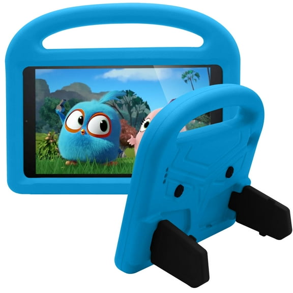 Fire 7 2017/2015 (7" Display Tablet, 7th/5th Gen) Case Kids, Allytech Silicone EVA Lightweight Handle Stand Heavy Duty Protective Kids Child Toddler Friendly Case for Amazon Kindle Fire 7, Blue