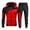 Z2-Red, variant on Dovford Mens Tracksuit 2 Piece Hoodie Long Sleeve Full Zip Activewear Jogging Casual Sweatsuit Running Sets for Men