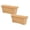 Brown(2pcs), variant on Rectangular Flowerpot Plastic Wavy Ruffled Edge Large Planter with Drainage Hole and Handles, Durable Indoor Outdoor Gardening Decorative Tool