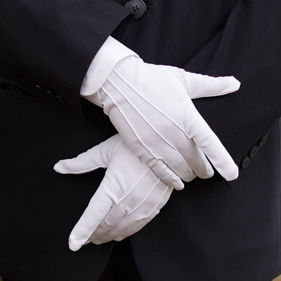 Skymirror 1 Pair Formal Gloves for Tuxedo Guard Inspection Collection Serve