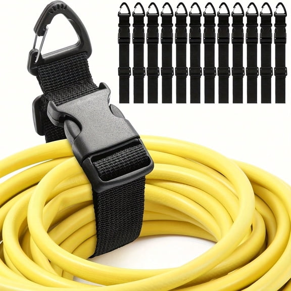 Garage Organizer Straps: Adjustable Reel Holds Extension Cords, Tools & Garden Hoses