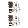 thumbnail image 3 of Wosthever 11pcs Camping Cookware Mess Kit w/ Carabiner Pot Set Stoves Type1 NO1, 3 of 5