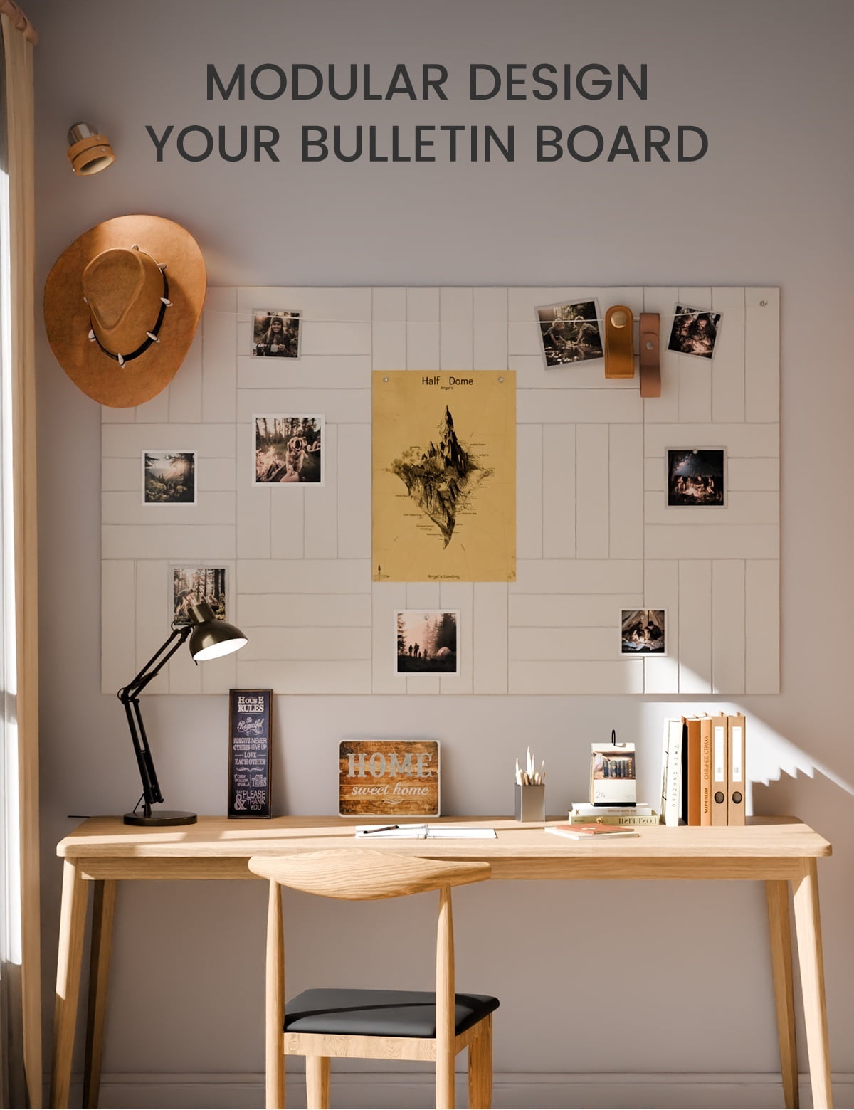 Fluxynara Large Felt Bulletin Board 36"x24" Cork Board Alternative - 6 Pack with 40 Safe Removable Adhesive Tabs, Cork Boards for Walls Felt Board for Home Office Classroom Pin Board-Milky White