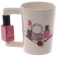thumbnail image 1 of Tazas de cerámica creativas, kit de herramientas de belleza para niñas, promociones, taza de té y café con asa para esmalte de uñas, tazas personalizadas para mujeres, 1 of 5