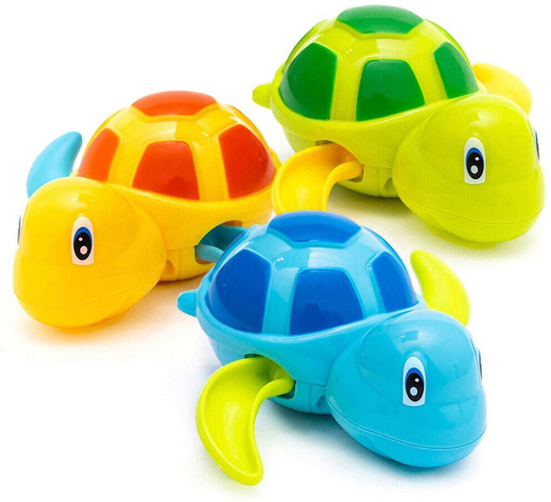 Cute Wind-up Swimming Tortoise Turtle Pool Toys For Baby Bathtub Time Bath Q4K9 