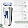 thumbnail image 4 of Texas 20oz Insulated Stainless Steel Tumbler With Lids And Straws Stainless Steel Double Wall Vacuum Insulated Travel Coffee Mug Leak-Proof Lid & Flip Lid For Hot And Cold Drinks, 4 of 7