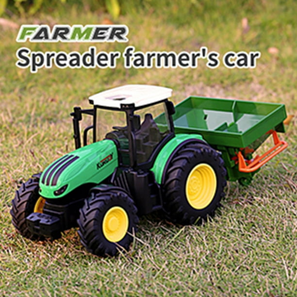 Jouet tracteur agricole avec remorque télécommande camion voiture enfants  set de jeu de ferme garçons et filles cadeau