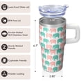 thumbnail image 3 of 20oz elephant Tumbler with Handle Indoor Outdoor elephant Lover Cup Perfect Father's Day New Year Gift for Women Men elephant Lovers, 3 of 6