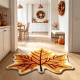 thumbnail image 5 of Fall Doormat Pumpkin Maple Leaves Rectangular Skidproof Mat 19.69x23.62in Polyester Skidproof & Soft for Bathroom Kitchen Porch Entryway Thanksgiving Fall Doormat by MPOISVA, 5 of 7