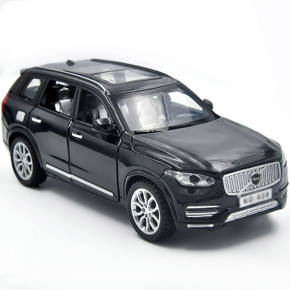 The 1:32 scale is suitable for Volvo XC90 alloy die-cast car models, equipped with openable doors, lights, sounds and a spring-back function. Boys' toy cars, children's birthday gift toy cars.