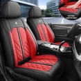 thumbnail image 2 of for Jaguar Xj 2013 Car Seat Cover, Black and Red Car Seat Covers, Faux Leather 360° Full Wrapped Set Anti-Slip Backing Beautify Car Interior, Protect Car Seats, 2 of 9