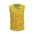 thumbnail image 4 of Bysome Teen Big Girls T-Shirts Crew Neck Comfortable Outdoor Activities Tee Sequins Sleeveless Yellow Tops Size 11-12 T, 4 of 6