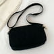 thumbnail image 1 of Bolsos Cruzados Bolso de hombro acolchado cruzados de hilo de bordado casual para fiesta (negro), 1 of 8
