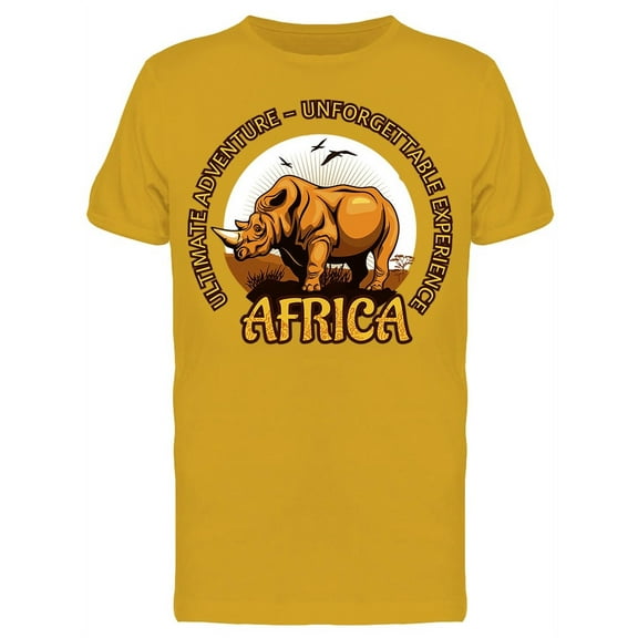 African Landscape And Rhino T-Shirt Men -Image by Shutterstock, Male XX-Large