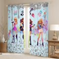 thumbnail image 2 of Erosebridal Bling Crystal Curtains for Living Room (42Wx84L),Sparkling Glitter Curtains and Drapes (42Wx84L),Music Guitar Curtains Pack of 2,Splash Room Decor, 2 of 6