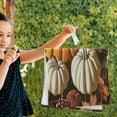 thumbnail image 5 of Dreamtimes Thanksgiving Autumn Pumpkins Hand Towels 2 PCS, Ultra Soft and Highly Absorbent, Leaves Pine Cones Decorative Fingertip Towel for Home, Bathroom, Kitchen, 28.3"x14.4", 5 of 5