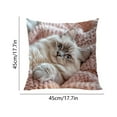 thumbnail image 3 of CaiYueKe Cute Pet Pillowcase Hidden Zipper Decorative Throw Pillow Cover Soft Plush Cuddly Pillow Case for Home Bedroom Living Room Sofa Office Decor Gift, 3 of 7