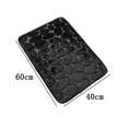 thumbnail image 3 of Alfombrilla de de Espuma Viscoelástica, Lavable a , de Absorción Rápida, Adoquines en Relieve, Alfombrilla de Anti-alfombrilla de Bañ Negro Macarena Alfombra de baño, 3 of 7