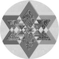 thumbnail image 1 of Ahgly Tapis Rond Lavable en Machine Intérieur Transitionnel Gris Platine, 4 Pieds Rond, 1 of 7