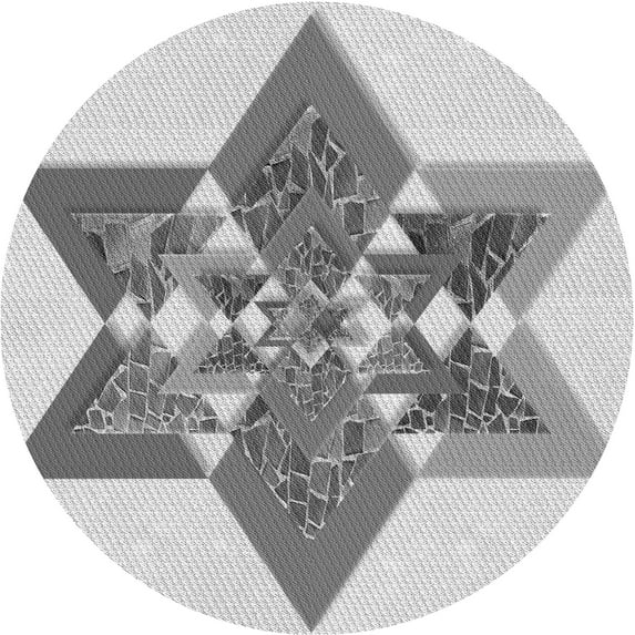 Ahgly Company Machine Washable Indoor Round Transitional Platinum Gray Area Rugs, 3' Round