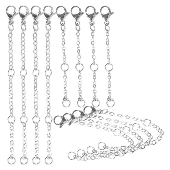 FELTECHELECTR 30Pcs Jewelry Making Chain Silver Metal Chain for Diy Projects and Necklace Making