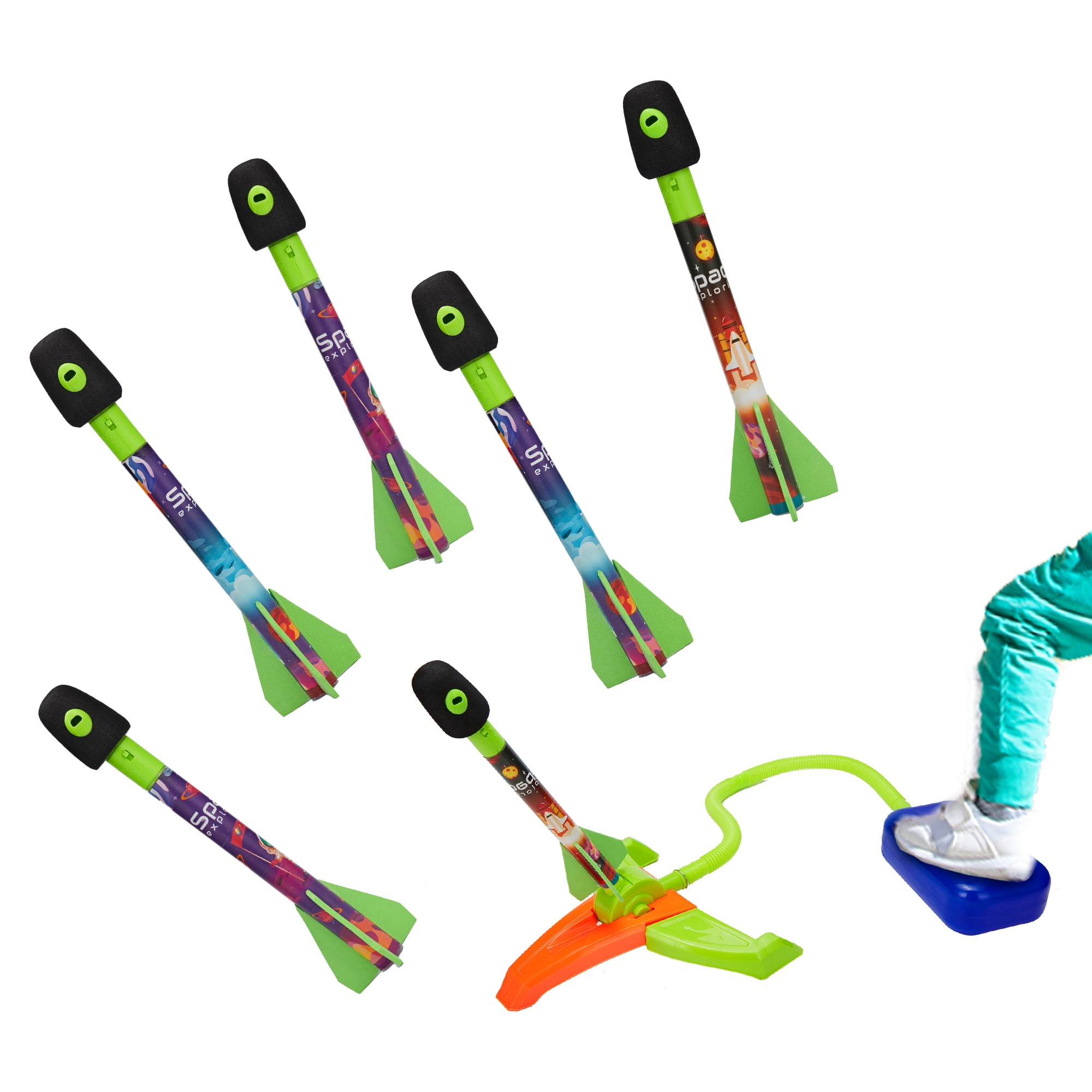 Rocket LED Light Slingshot Helicopters 6 Pcs Helicopters 3 Pcs Rocket Launchers Upgraded Kids Toy Walmart