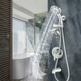 thumbnail image 2 of Proox 5 inch High Pressure Dual 2 in 1 Rain Showering Faucet Handheld Combo Set with Bathtub Spout, 2 of 7