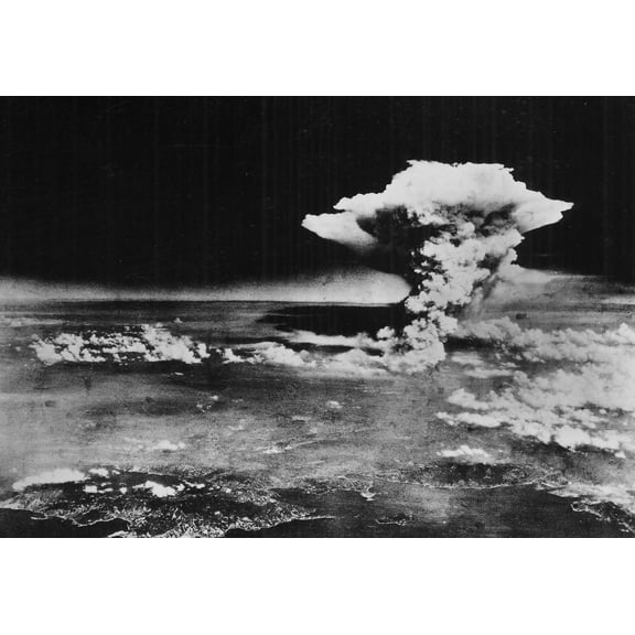 24x16in Photo Paper Atomic cloud over Hiroshima taken from Enola