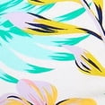 thumbnail image 4 of CALIFORNIA SUNSHINE Women's White Tropical Print Stretch Bralette Removable Cups Lined Adjustable Scoop Neck Swimsuit Top L, 4 of 4