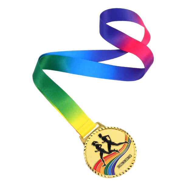 Medallas de maratón al aire libre Medalla de premio deportivo con cordón para competiciones Eventos deportivos atléticos para ganadores y participantes