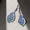 thumbnail image 3 of CFIOZYOS 925 Sterling Silver Cubic Zirconia Flower & Dragonfly Enamel Earrings for Women, 3 of 11
