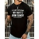 thumbnail image 1 of Men's My Wife's Arm Candy Letter Print Short Sleeve T-Shirts, Comfy Casual Elastic Crew Neck Tops For Men's Outdoor Activities Tee For Adult, Men, Women, Teen, Teenager, Adolescent, Youth., 1 of 4
