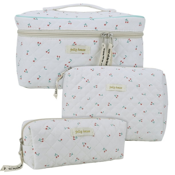 Bolsa de maquillaje de viaje de 3 uds almacenamiento multifunción bolsas de aseo para mujeres y niñas