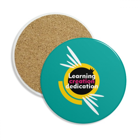 

Youth Learning Create Dedication Coaster Cup Mug Tabletop Protection Absorbent Stone
