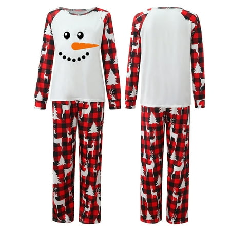 

Mommy For Christmas Family Matching Pajamas Cute Big Headed Deer Print Pjs Plaid Long Sleeve Tops And Pants Soft Fashion Holiday Sleepwear