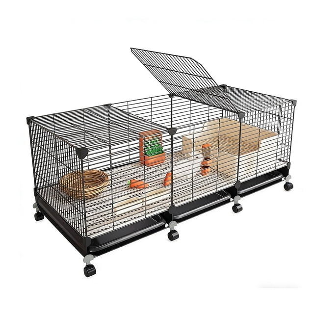 Spacious Outdoor Pet Rabbit Cage - Create a Dream Home Rabbit Villa with an Inviting Rabbit Nest for Your Furry Friends